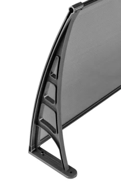 Brosplast Vordach schwarz B/H/L: ca. 120x23x70 cm