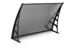 Brosplast Vordach schwarz B/H/L: ca. 120x23x70 cm