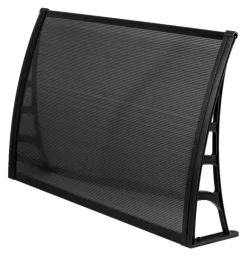 Brosplast Vordach schwarz B/H/L: ca. 120x23x70 cm