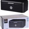 Brotkasten mattschwarz Metall B/H/L: ca. 22x16x42 cm