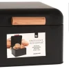 Brotkasten schwarz Metall B/H: ca. 20x14 cm