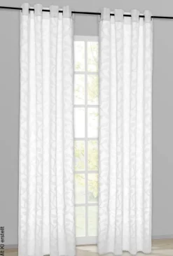 CASA CREATION Ösenvorhang Pixel weiß B/L: ca. 140x245 cm