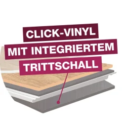 Check One Click-Vinylboden Levin ca. 2,341 m² im Paket B/L: ca. 47x83 cm pro Paket