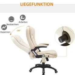 Chefsessel A2-0057 beige PVC Kunstleder