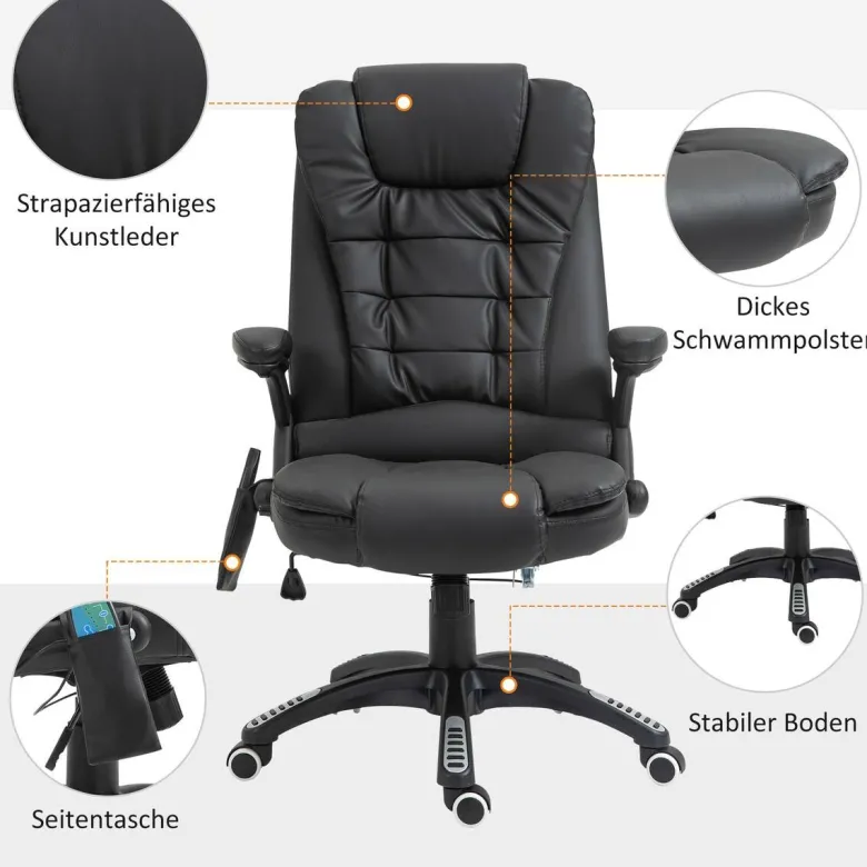 Chefsessel A2-0055 schwarz PVC Kunstleder