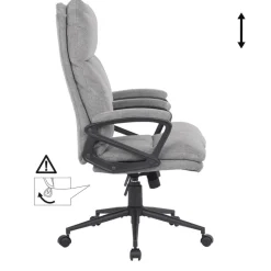 Chefsessel Domi grau Stoff