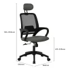 Chefsessel Ela schwarz Stoff