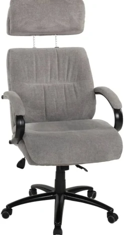 Chefsessel Gale grau schwarz Webstoff Metall