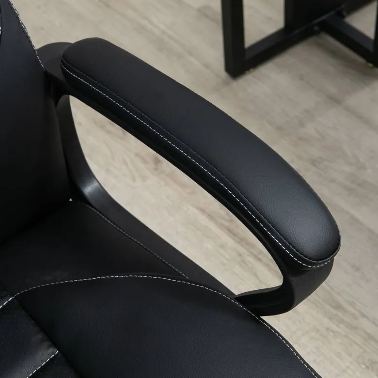 Chefsessel 921-321 schwarz Kunstleder Nylon Kunststoff