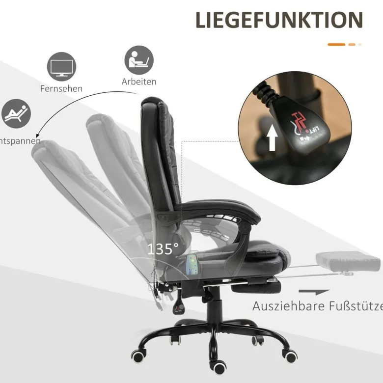 Chefsessel 921-342V91BK schwarz PVC Kunstleder Stahl