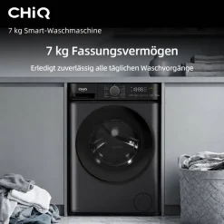 CHiQ Waschmaschine PW73863B schwarz B/H/T: ca. 60x85x46,5 cm ca. 7 kg
