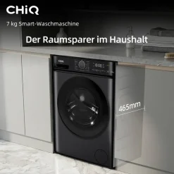 CHiQ Waschmaschine PW73863B schwarz B/H/T: ca. 60x85x46,5 cm ca. 7 kg