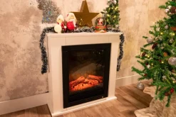 CLASSIC FIRE Elektrischer-Kamin 871125200410 weiß schwarz Glas Metall B/H/T: ca. 70x71x22 cm ca. 1800 W