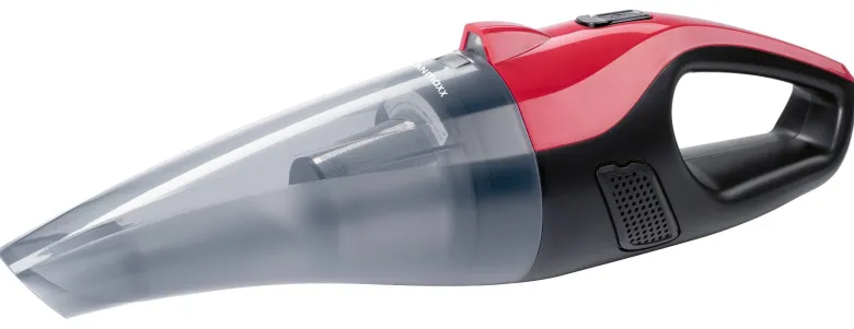 CLEANmaxx Akku-Handstaubsauger rot schwarz B/H/L: ca. 10x12x37 cm