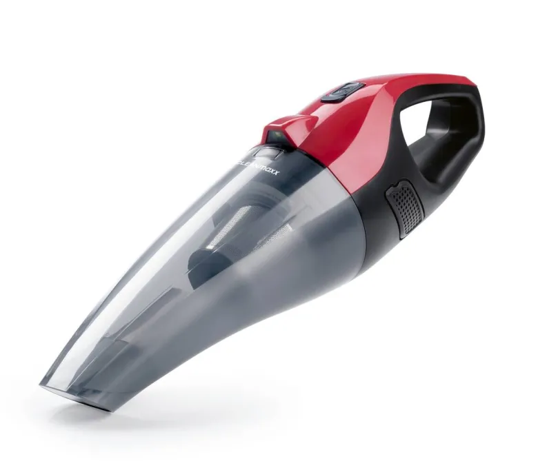 CLEANmaxx Akku-Handstaubsauger rot schwarz B/H/L: ca. 10x12x37 cm