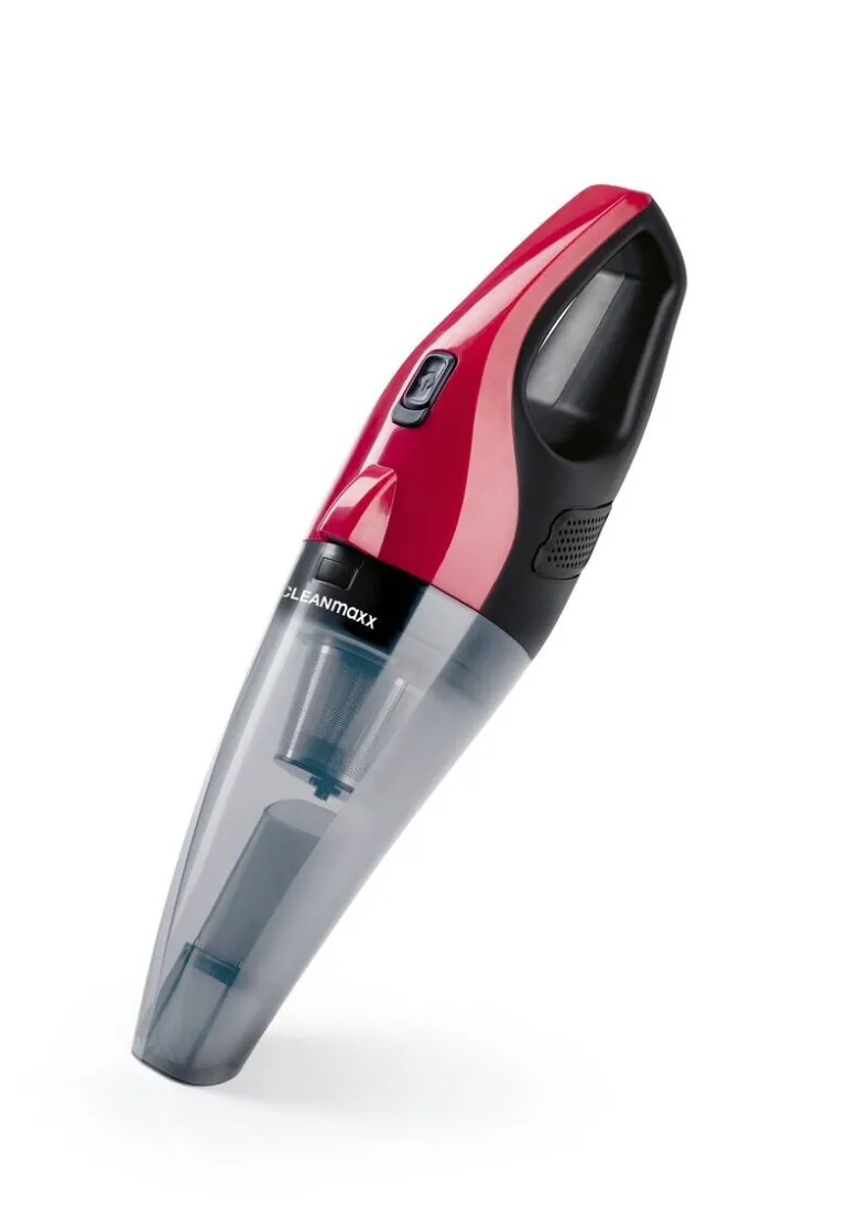 CLEANmaxx Akku-Handstaubsauger rot schwarz B/H/L: ca. 10x12x37 cm