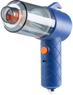 CLEANmaxx Akku-Handstaubsauger blau orange B/H/L: ca. 7x16,5x20 cm
