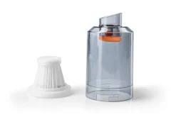 CLEANmaxx Akku-Handstaubsauger blau orange B/H/L: ca. 7x16,5x20 cm