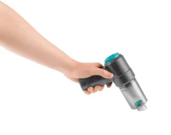 CLEANmaxx Akku-Handstaubsauger blau grau B/H/L: ca. 6,5x11,5x16 cm