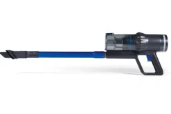 CLEANmaxx Akku-Staubsauger blau grau B/H/L: ca. 18,1x24,5x39,5 cm