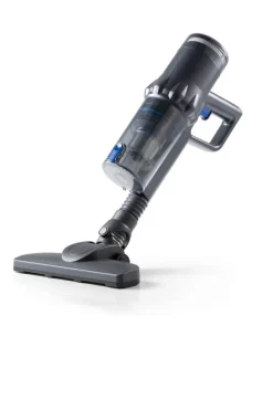 CLEANmaxx Akku-Staubsauger blau grau B/H/L: ca. 18,1x24,5x39,5 cm