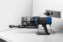 CLEANmaxx Handstaubsauger grau blau Metall Kunststoff B/H/L: ca. 110x22x26 cm