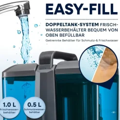 CLEANmaxx Reiniger 30098 grau blau Kunststoff B/H/L: ca. 17,1x27,2x25,7 cm