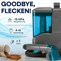 CLEANmaxx Reiniger 30098 grau blau Kunststoff B/H/L: ca. 17,1x27,2x25,7 cm