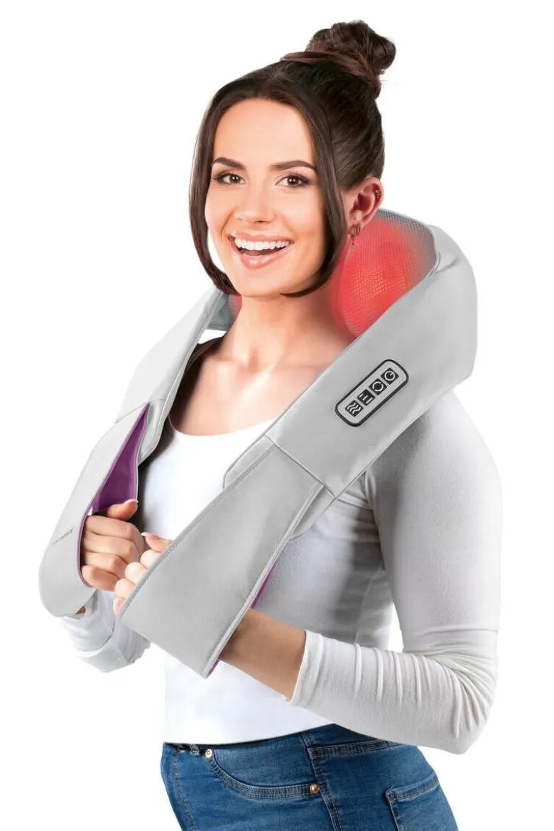 CLEANmaxx Shiatsu-Massagegerät grau lila