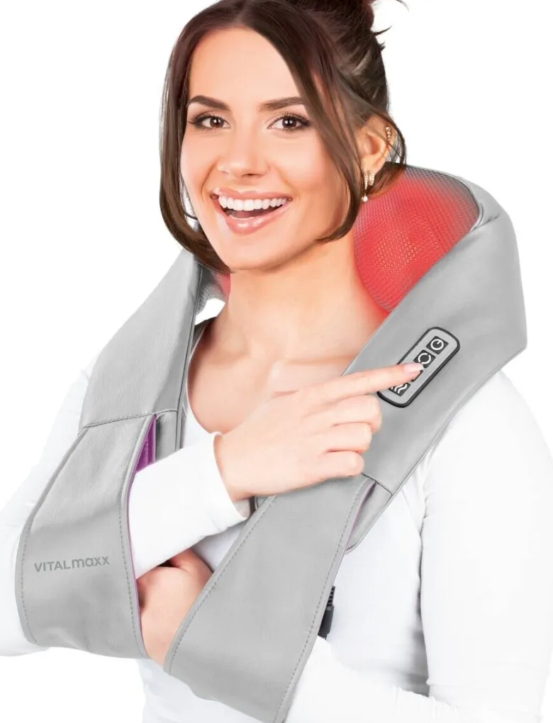CLEANmaxx Shiatsu-Massagegerät grau lila