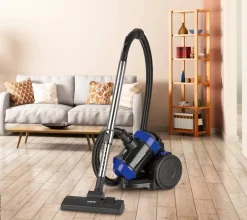 CLEANmaxx Staubsauger blau schwarz Metall Kunststoff B/H/L: ca. 35,5x23x27 cm