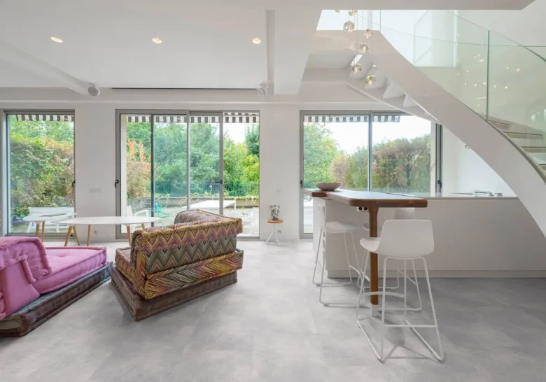 Click-Vinylboden Beton grau ca. 2,45 m² im Paket B/L: ca. 45x90,7 cm pro Paket