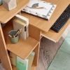 Computertisch buche Nachbildung B/H/T: ca. 94x90,5x48,5 cm