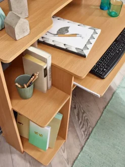 Computertisch buche Nachbildung B/H/T: ca. 94x90,5x48,5 cm