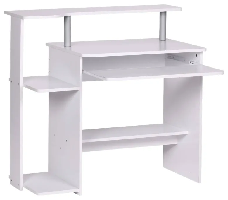 Computertisch weiß B/H/T: ca. 94x90,5x48,5 cm