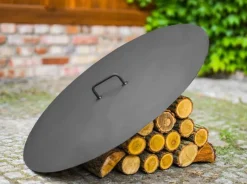 CookKing Deckel für Feuerschale 60 schwarz Stahl B/T: ca. 60,5x60,5 cm