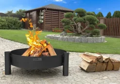CookKing Feuerschale Haiti schwarz Stahl B/H/T: ca. 68x30x68 cm