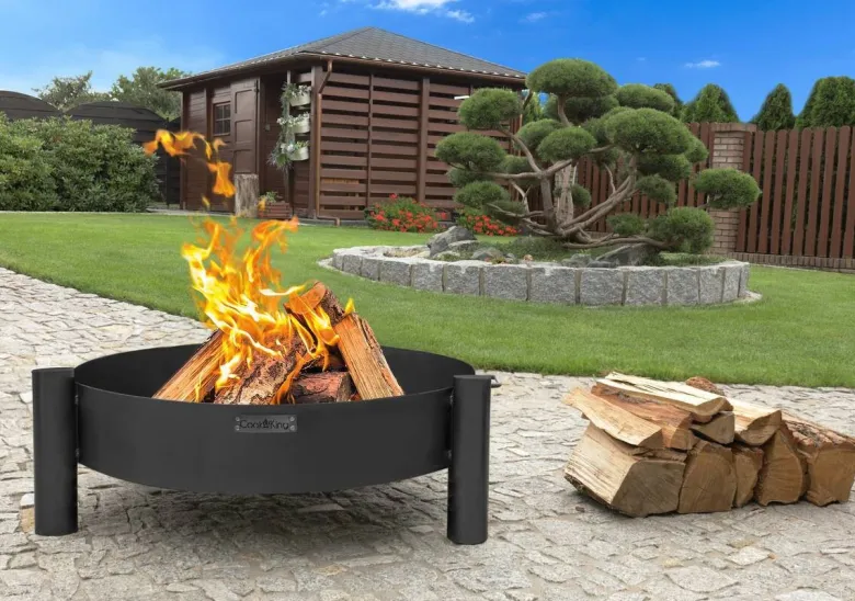 CookKing Feuerschale Haiti schwarz Stahl B/H/T: ca. 68x30x68 cm