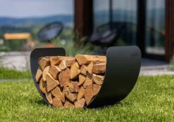 CookKing Kaminholzregal Turyn 70 schwarz B/H/T: ca. 70x45x36 cm