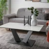 Couchtisch Amelie weiß hell Hochglanz B/H/T: ca. 110x42x60 cm