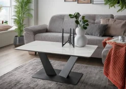 Couchtisch Amelie weiß hell Hochglanz B/H/T: ca. 110x42x60 cm