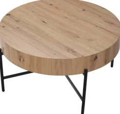 Couchtisch Antonia Eiche Artisan Nachbildung H/D: ca. 42x80 cm