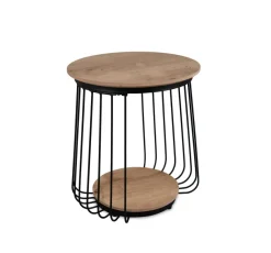 Couchtisch Arkali, 2er-Set Eiche Artisan Nachbildung H/D: ca. 50x50 cm