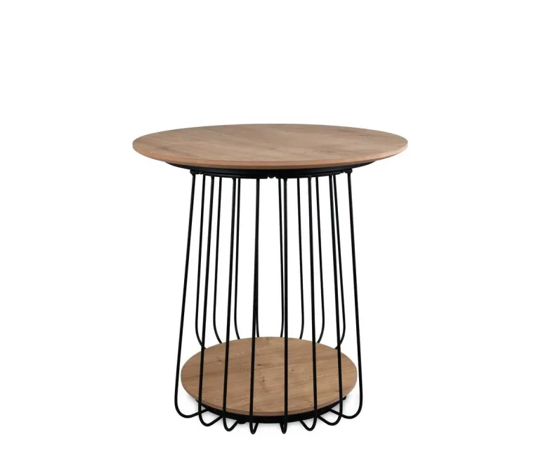 Couchtisch Arkali, 2er-Set Eiche Artisan Nachbildung H/D: ca. 50x50 cm
