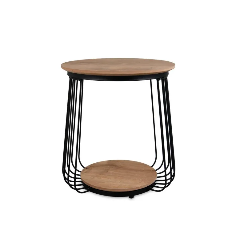 Couchtisch Arkali, 2er-Set Eiche Artisan Nachbildung H/D: ca. 50x50 cm