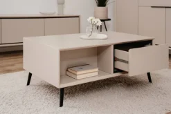 Couchtisch Arona sand schwarz B/H/T: ca. 94x40x55 cm