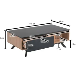 Couchtisch B/H/T: ca. 110x38x60 cm