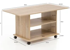 Couchtisch braun B/H/T: ca. 95x51x54 cm