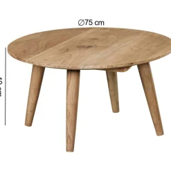 Couchtisch braun B/H/T: ca. 75x40x75 cm