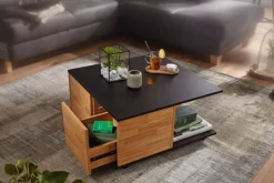 Couchtisch braun B/H/T: ca. 70x36x70 cm